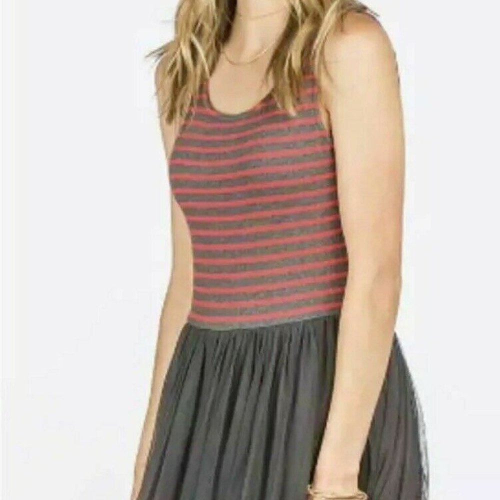 ✨2/$20 Matilda Jane T'WAS THE NIGHT Stripes Tulle Overlay Dress Small H12308 - Picture 3 of 11